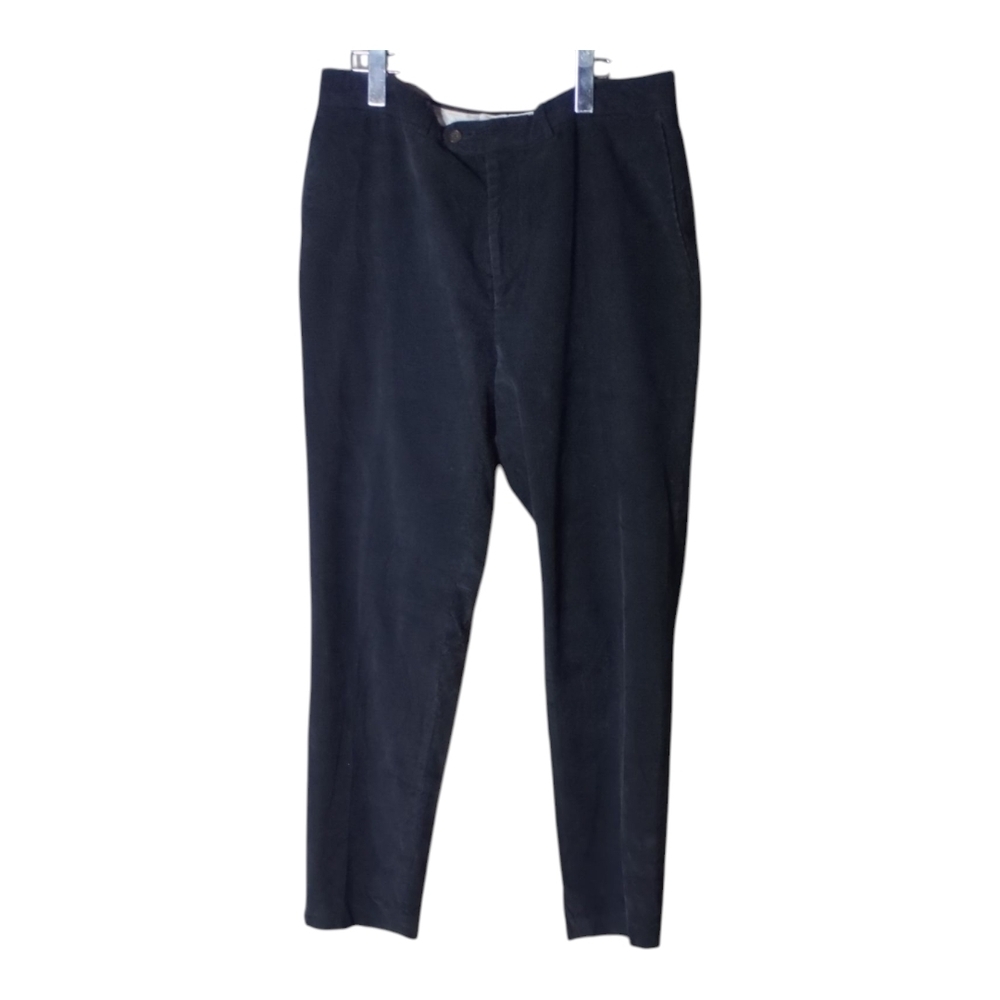 Lauren Ralph Lauren Pants 35x32 Navy Blue‎ Corduroy Pleated Trousers Classic